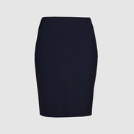 Юбка прямого силуэта из ткани повышенной износостойкости, на подкладке, синий цвет
