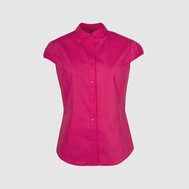 Свободная блуза с карманом, красный цвет