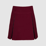 Трикотажная юбка с карманами, бордовый цвет