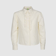 Блуза с короткими рукавами, белый цвет