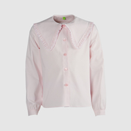 Приталенная блузка, розовый цвет