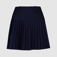 Трикотажная юбка в сборку на поясе, синий цвет