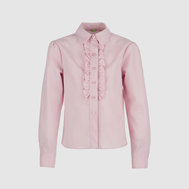 Блузка с фигурными кокетками, экрю цвет