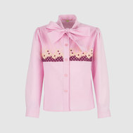Приталенная блуза 03304 334, розовый цвет