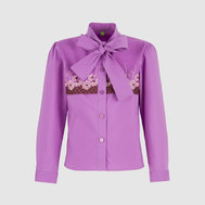 Блузка полуприлегающего силуэта, оливковый цвет