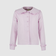Блуза с контрастным кантом, оливковый цвет