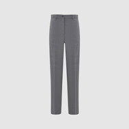 Зауженные брюки с широким поясом, серый цвет