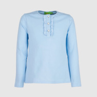 Приталенная блузка, синий цвет