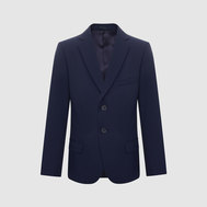 Приталенный пиджак из ткани с водо- и грязеотталкивающим эффектом, темно-синий цвет